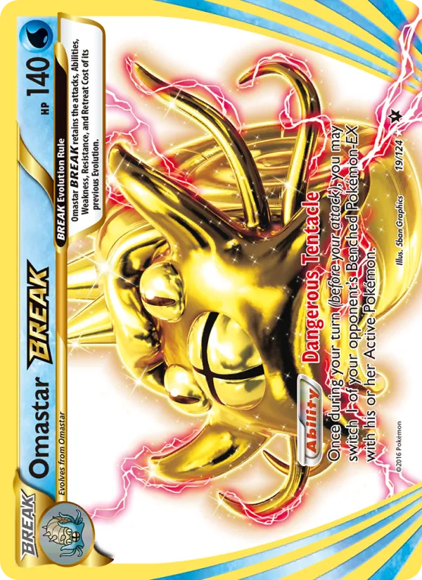 Omastar BREAK - Fates Collide Pokemon Card