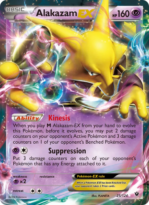 Alakazam EX - Fates Collide Pokemon Card