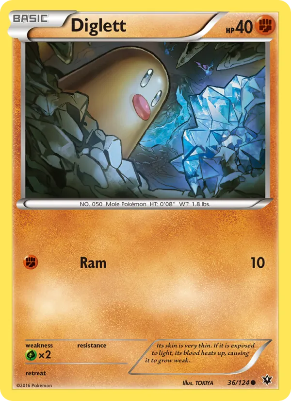 Diglett - Fates Collide Pokemon Card