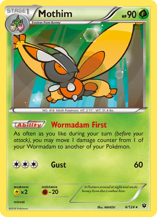 Mothim - Fates Collide Pokemon Card