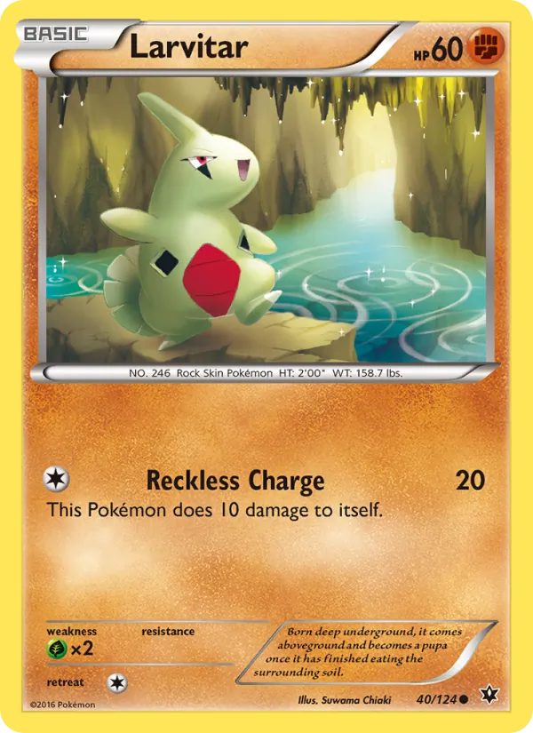 Larvitar - Fates Collide Pokemon Card