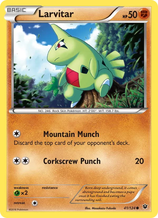 Larvitar - Fates Collide Pokemon Card