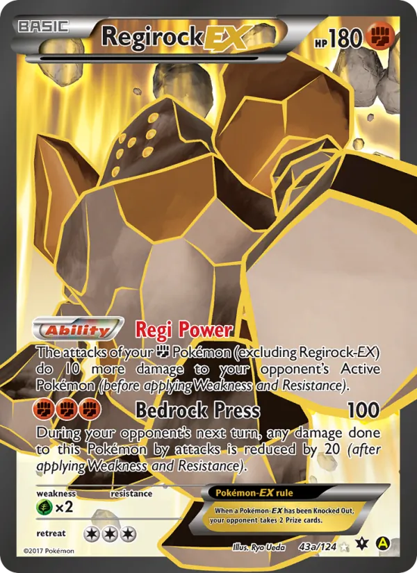 Regirock EX - Fates Collide Pokemon Card