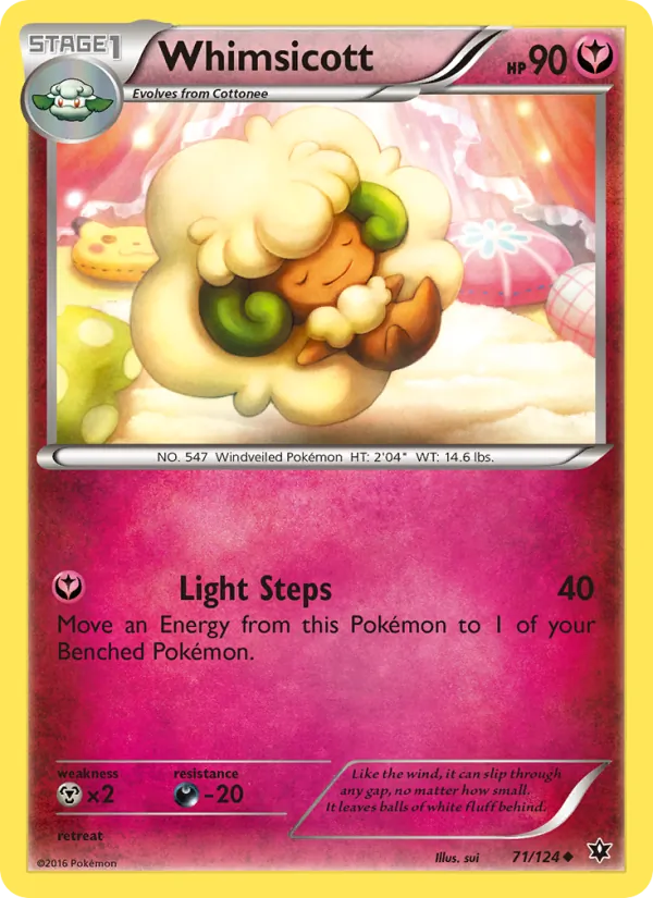 Whimsicott - Fates Collide Pokemon Card