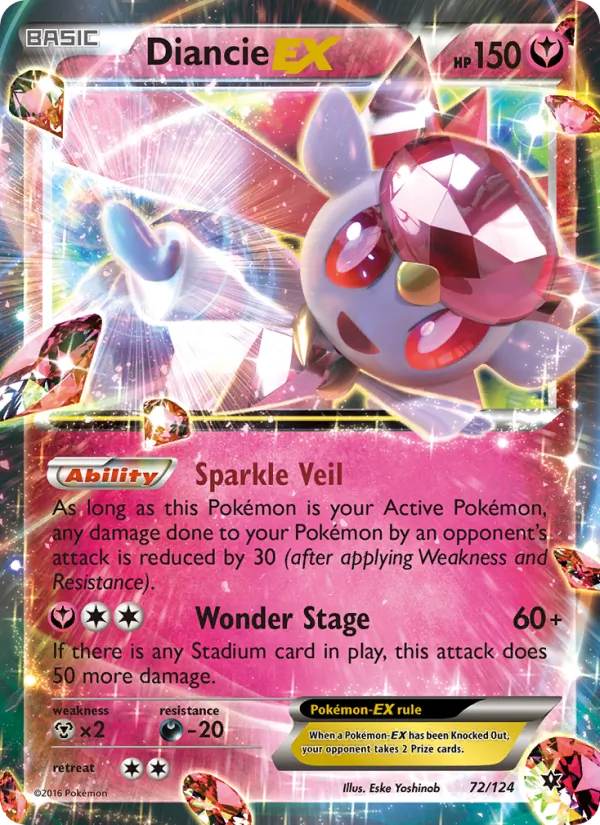 Diancie EX - Fates Collide Pokemon Card