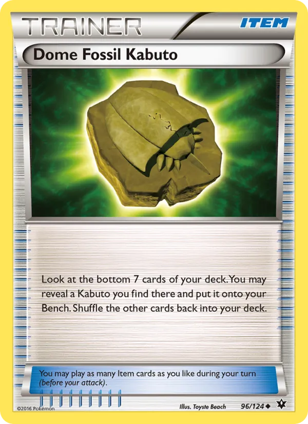Dome Fossil Kabuto - Fates Collide Pokemon Card