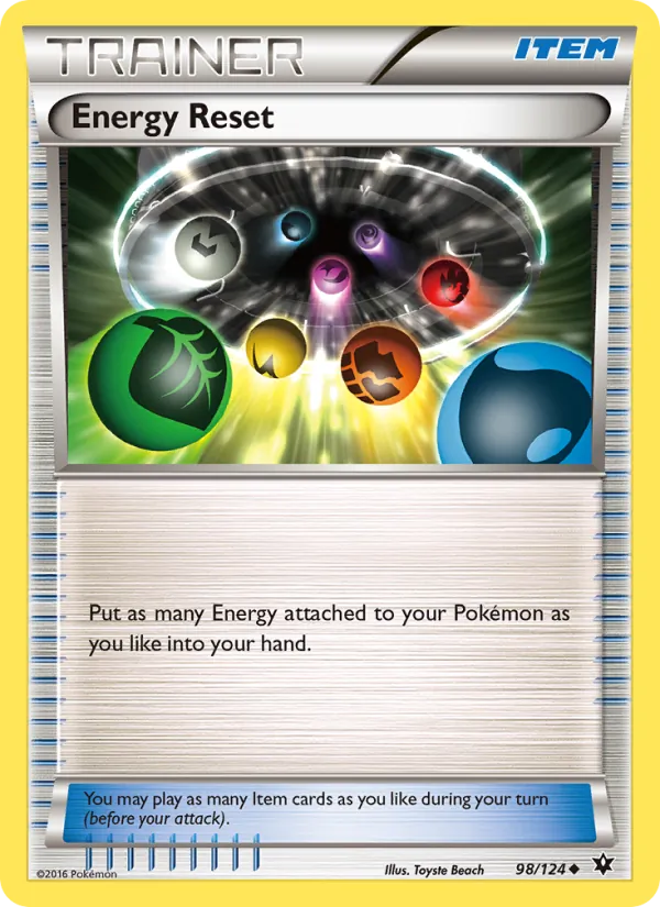 Energy Reset - Fates Collide Pokemon Card