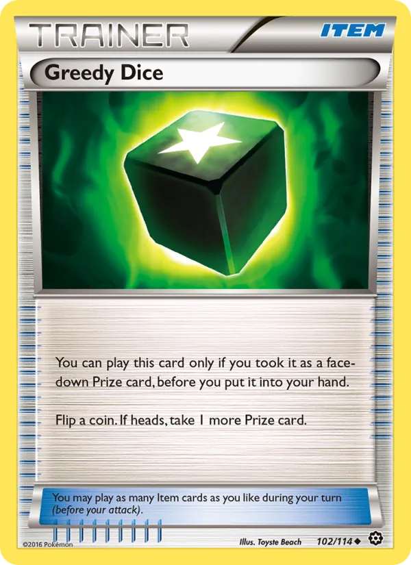 Greedy Dice - Steam Siege Pokemon Card