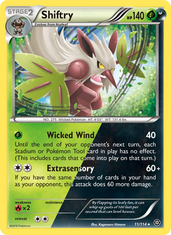 Shiftry - Steam Siege Pokemon Card