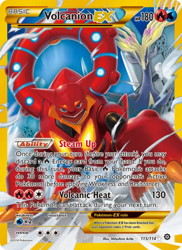 Volcanion EX - Steam Siege Pokemon Card