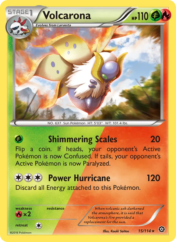 Volcarona - Steam Siege Pokemon Card