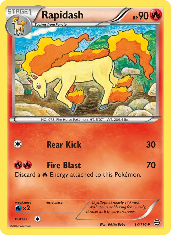 Rapidash - Steam Siege Pokemon Card
