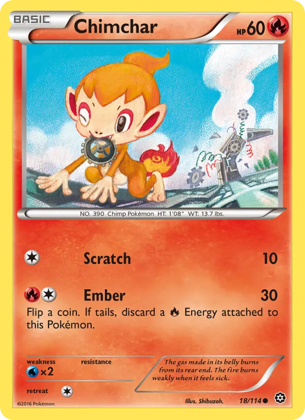 Chimchar - Steam Siege Pokemon Card