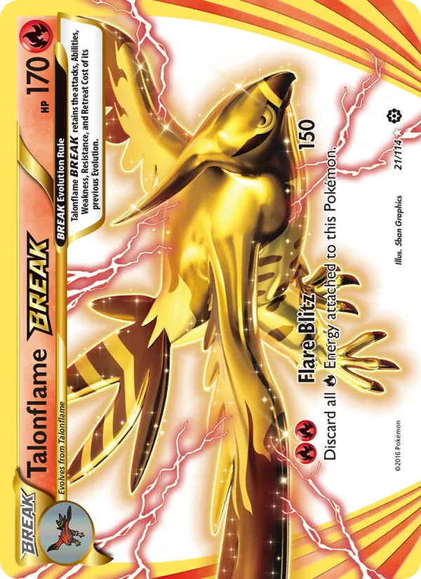 Talonflame BREAK - Steam Siege Pokemon Card