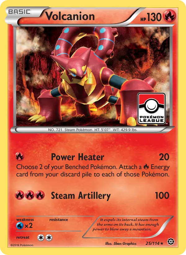 Volcanion - Steam Siege Pokemon Card