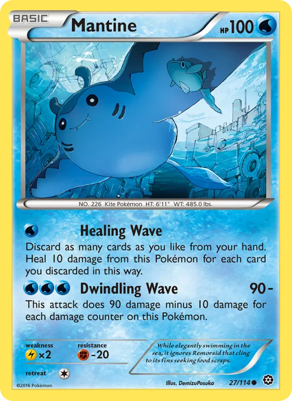 Mantine - Steam Siege Pokemon Card