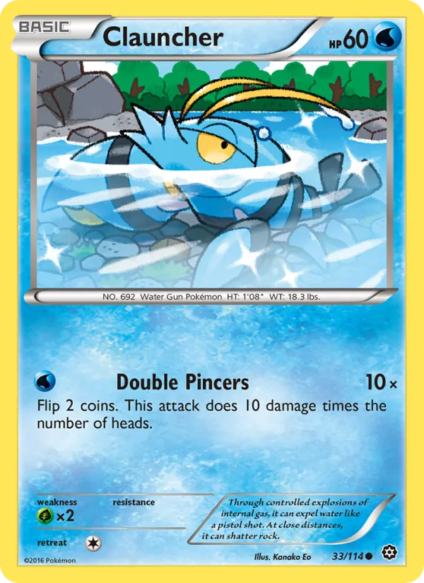 Clauncher - Steam Siege Pokemon Card
