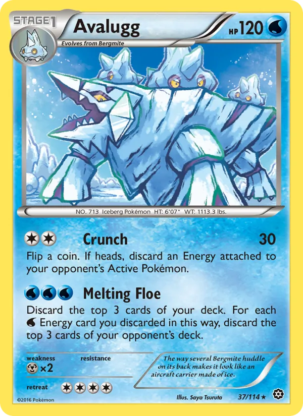 Avalugg - Steam Siege Pokemon Card