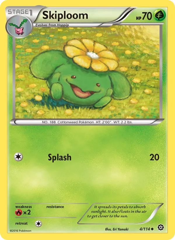 Skiploom - Steam Siege Pokemon Card