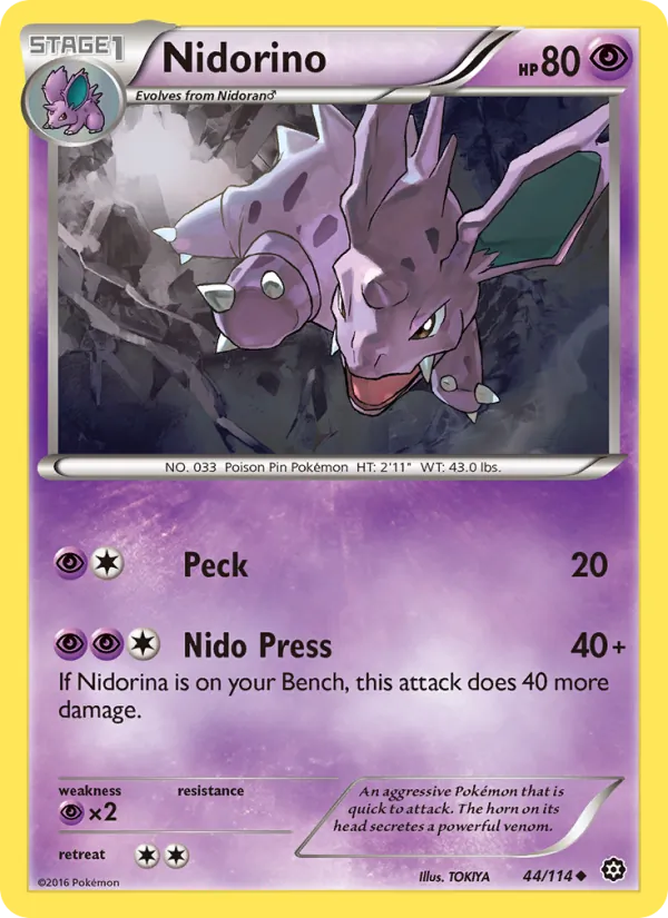 Nidorino - Steam Siege Pokemon Card