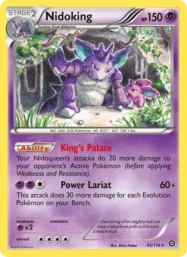 Nidoking - Steam Siege Pokemon Card