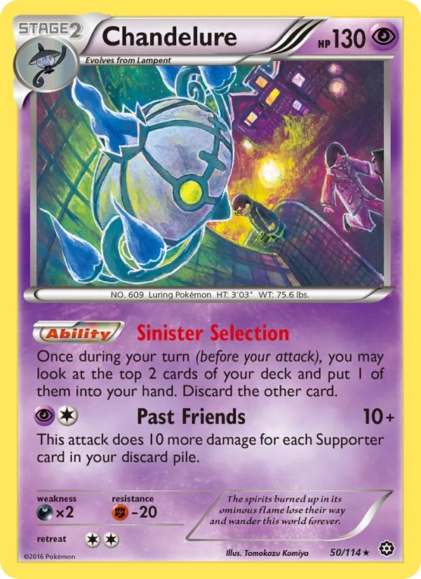 Chandelure - Steam Siege Pokemon Card