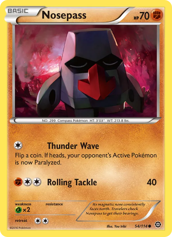 Nosepass - Steam Siege Pokemon Card