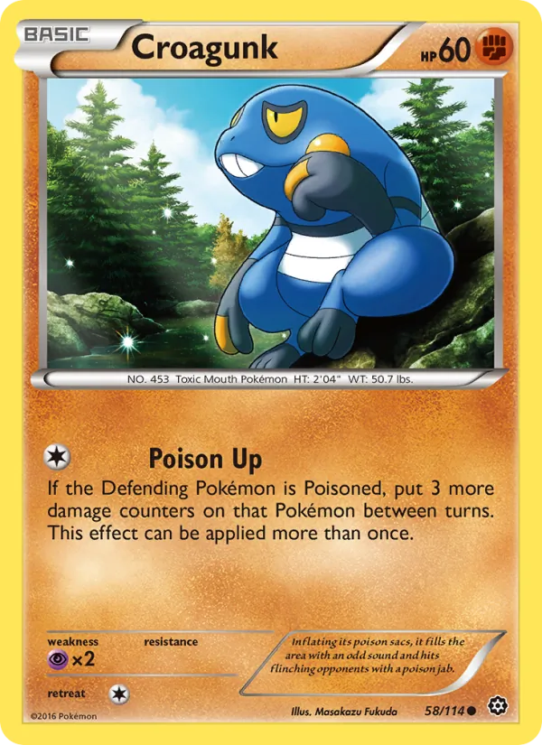 Croagunk - Steam Siege Pokemon Card
