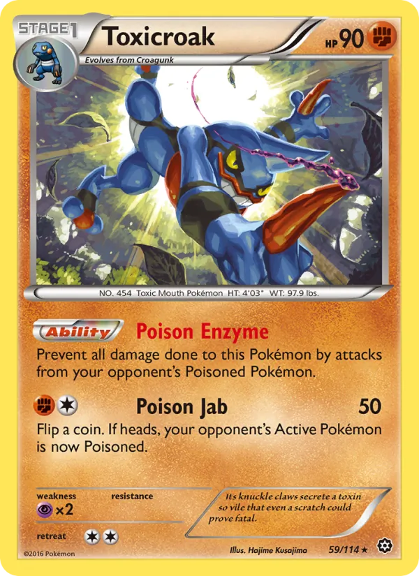 Toxicroak - Steam Siege Pokemon Card