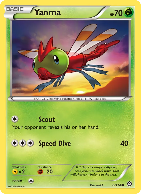 Yanma - Steam Siege Pokemon Card