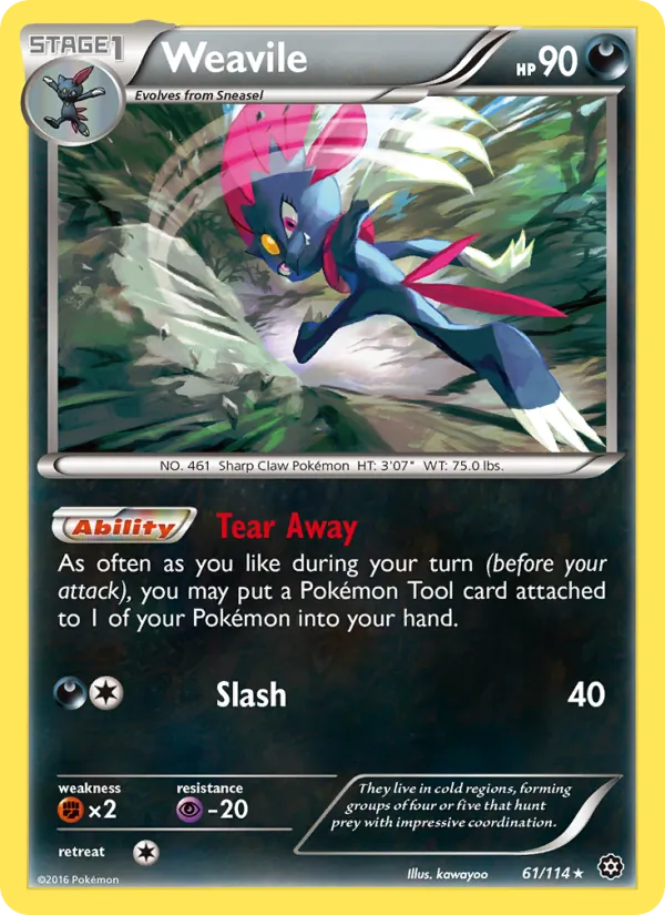 Weavile - Steam Siege Pokemon Card