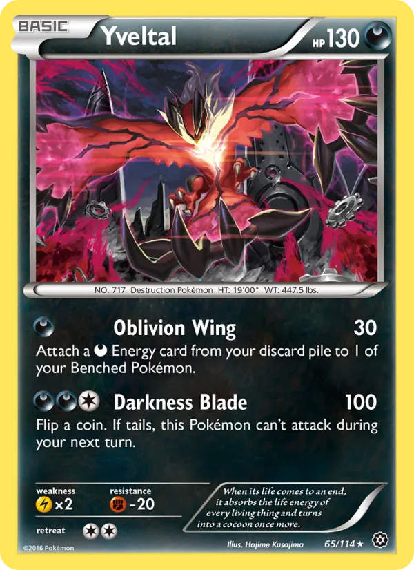 Yveltal - Steam Siege Pokemon Card