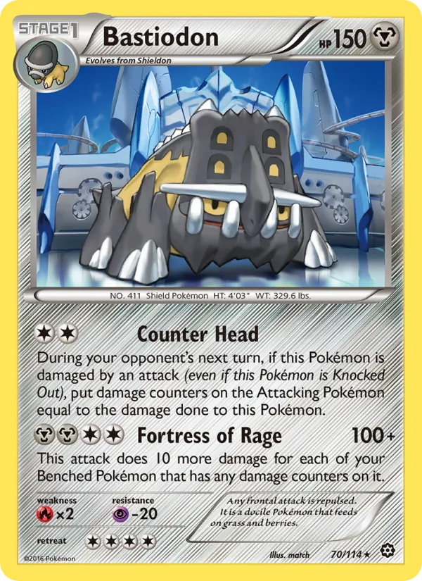 Bastiodon - Steam Siege Pokemon Card