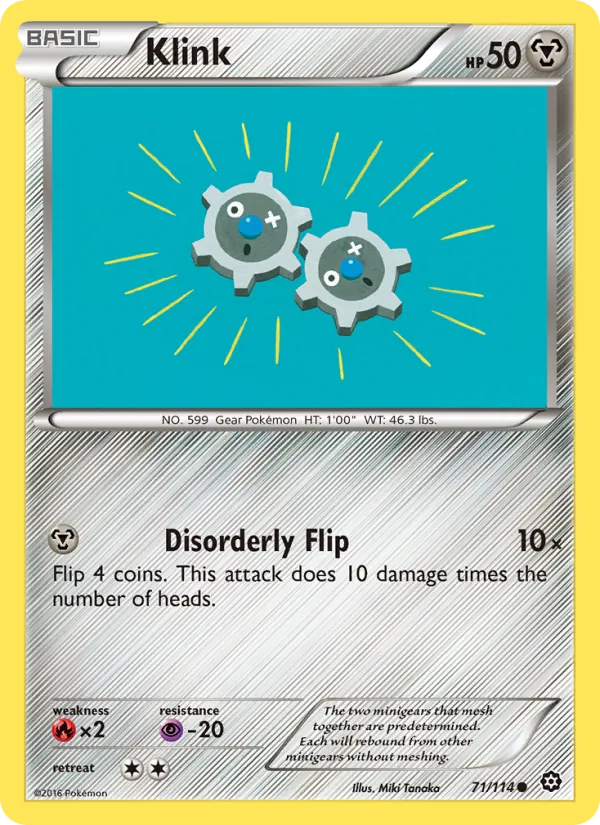 Klink - Steam Siege Pokemon Card
