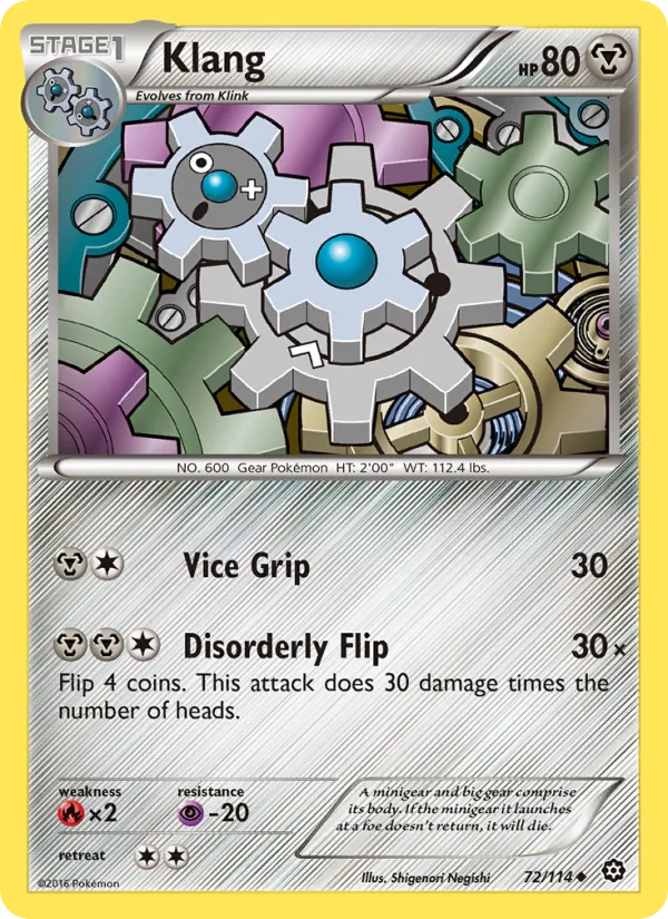 Klang - Steam Siege Pokemon Card
