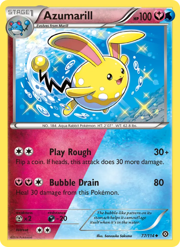 Azumarill - Steam Siege Pokemon Card