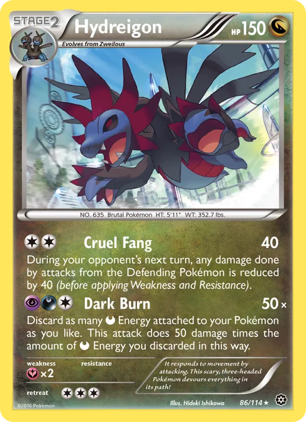 Hydreigon - Steam Siege Pokemon Card
