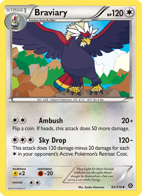 Braviary - Steam Siege Pokemon Card