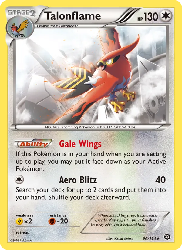 Talonflame - Steam Siege Pokemon Card