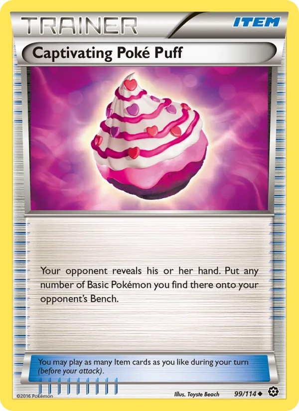 Captivating Poké Puff - Steam Siege Pokemon Card