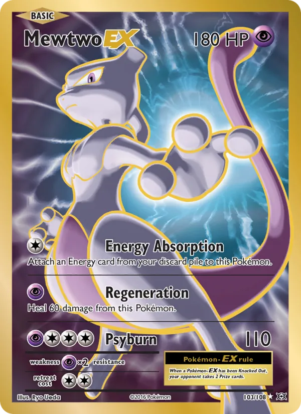 Mewtwo EX - Evolutions Pokemon Card