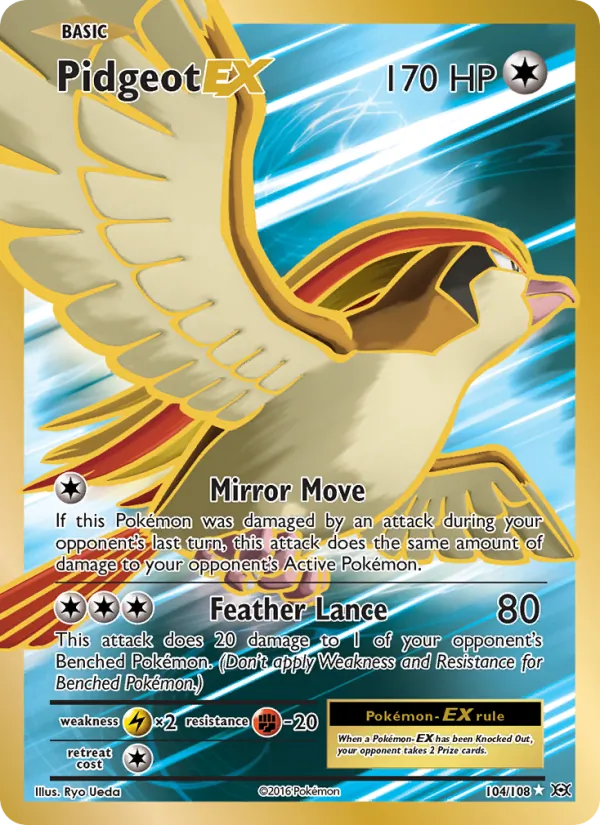 Pidgeot EX - Evolutions Pokemon Card