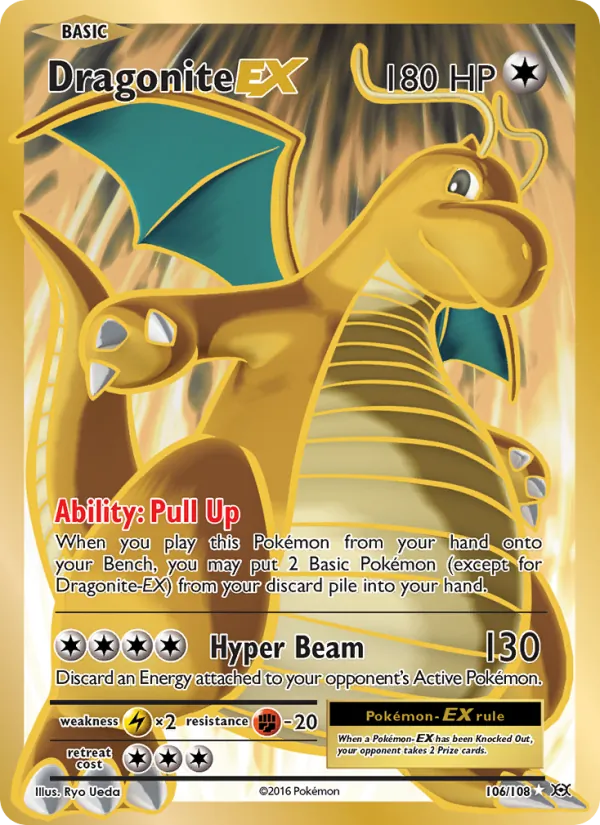 Dragonite EX - Evolutions Pokemon Card