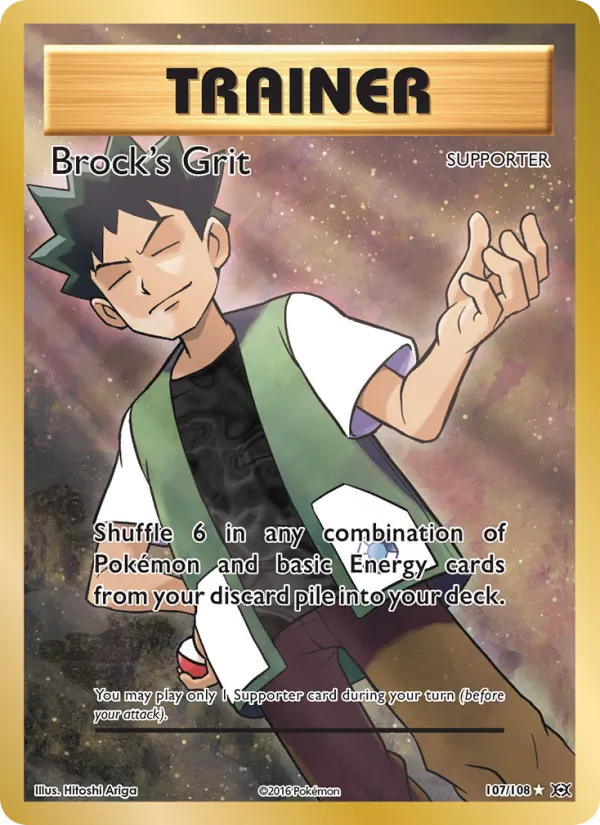 Brock's Grit - Evolutions Pokemon Card