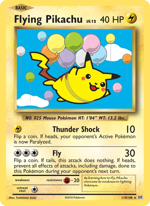 Flying Pikachu - Evolutions Pokemon Card
