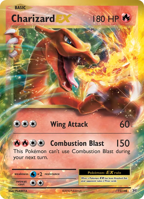 Charizard EX - Evolutions Pokemon Card