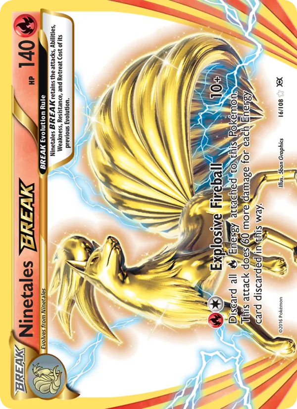 Ninetales BREAK - Evolutions Pokemon Card