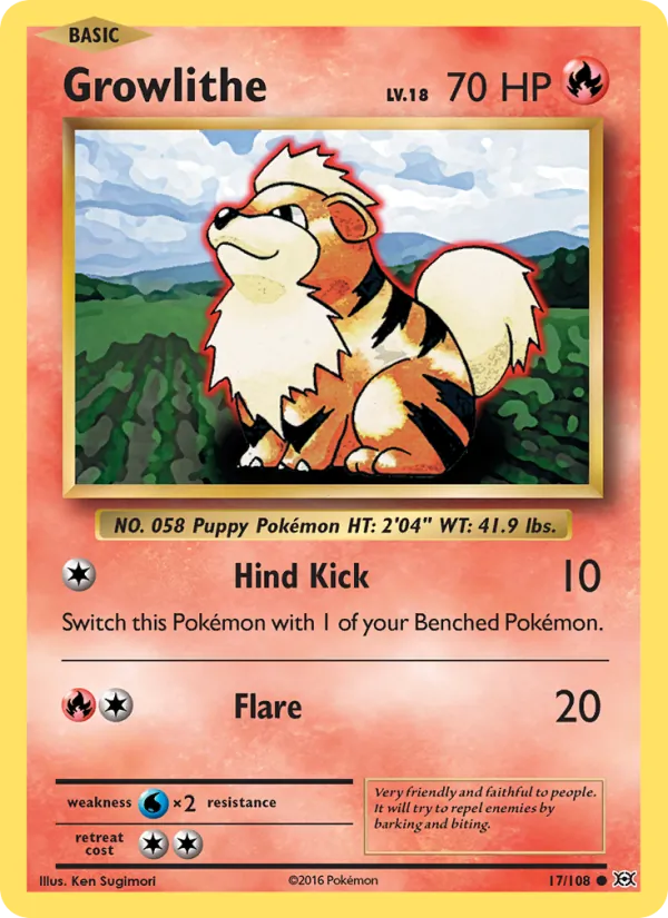 Growlithe - Evolutions Pokemon Card