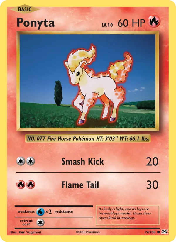 Ponyta - Evolutions Pokemon Card