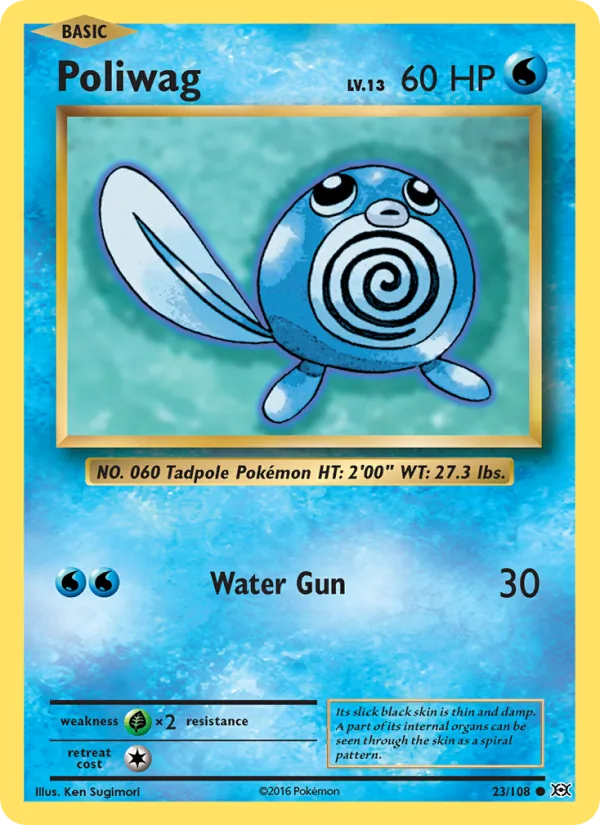 Poliwag - Evolutions Pokemon Card